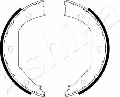 Ashika 55-00-0102 - Комплект спирачна челюст, ръчна спирачка vvparts.bg