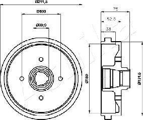 Ashika 56-00-0901 - Спирачен барабан vvparts.bg