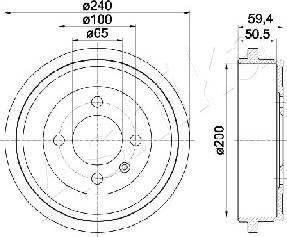 Ashika 56-00-0902 - Спирачен барабан vvparts.bg