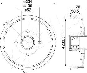 Ashika 56-00-0409 - Спирачен барабан vvparts.bg