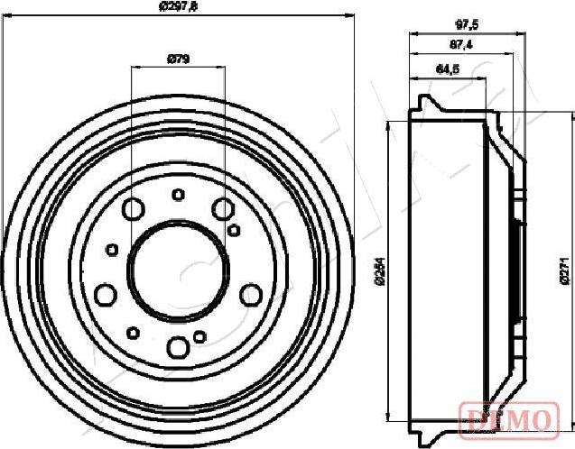 Ashika 56-00-0605C - Спирачен барабан vvparts.bg