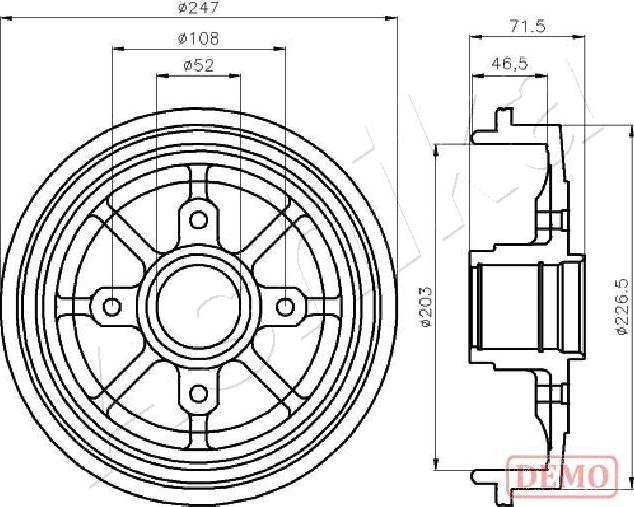 Ashika 56-00-0610C - Спирачен барабан vvparts.bg