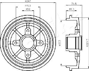 Ashika 56-00-0610 - Спирачен барабан vvparts.bg