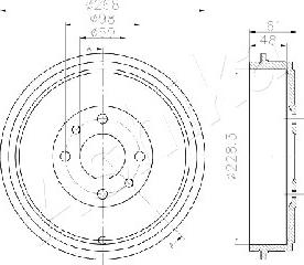 Ashika 56-00-0613 - Спирачен барабан vvparts.bg