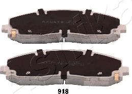 Ashika 50-09-918 - Комплект спирачно феродо, дискови спирачки vvparts.bg