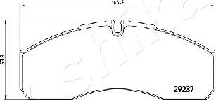 Ashika 50-00-0541 - Комплект спирачно феродо, дискови спирачки vvparts.bg