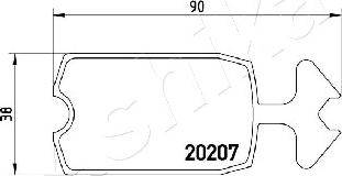 Ashika 50-00-0648 - Комплект спирачно феродо, дискови спирачки vvparts.bg