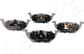 Ashika 50-00-0044 - Комплект спирачно феродо, дискови спирачки vvparts.bg