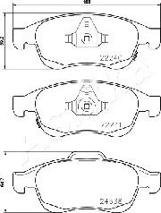 Ashika 50-00-0217 - Комплект спирачно феродо, дискови спирачки vvparts.bg