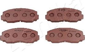 Ashika 50-02-233 - Комплект спирачно феродо, дискови спирачки vvparts.bg
