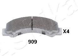 Ashika 51-09-909 - Комплект спирачно феродо, дискови спирачки vvparts.bg