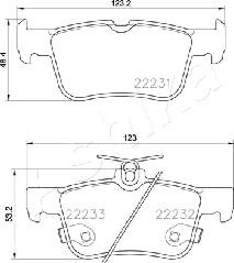 Ashika 51-00-0300 - Комплект спирачно феродо, дискови спирачки vvparts.bg