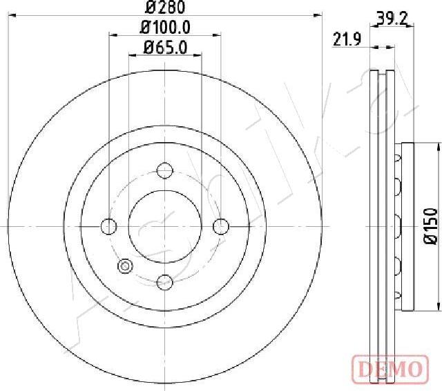 Ashika 60-00-0940C - Спирачен диск vvparts.bg