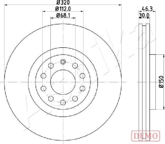 Ashika 60-00-0909C - Спирачен диск vvparts.bg