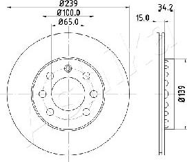 Ashika 60-00-0904 - Спирачен диск vvparts.bg