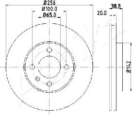 Ashika 60-00-0935 - Спирачен диск vvparts.bg