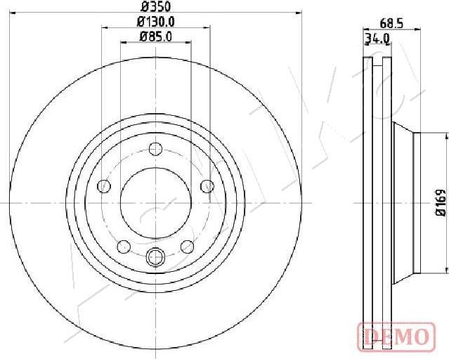 Ashika 60-00-0931C - Спирачен диск vvparts.bg