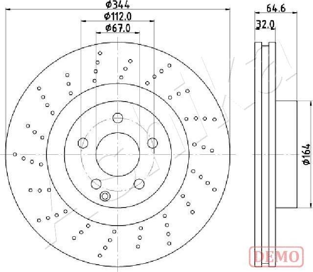 Ashika 60-00-0558C - Спирачен диск vvparts.bg