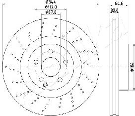 Ashika 60-00-0558 - Спирачен диск vvparts.bg