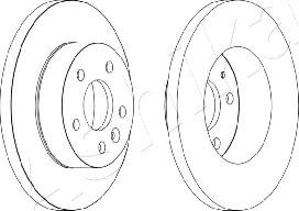 Ashika 60-00-0565 - Спирачен диск vvparts.bg