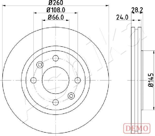 Ashika 60-00-0632C - Спирачен диск vvparts.bg