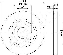 Ashika 60-00-0632 - Спирачен диск vvparts.bg