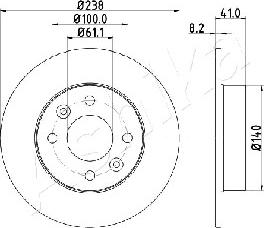 Ashika 60-00-0700 - Спирачен диск vvparts.bg