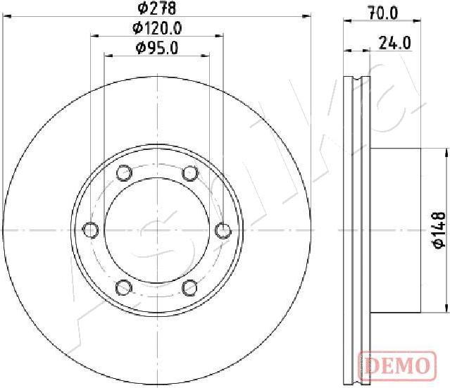 Ashika 60-00-0715C - Спирачен диск vvparts.bg