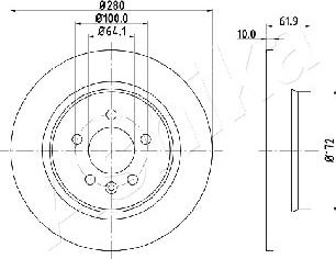 Ashika 61-04-426 - Спирачен диск vvparts.bg