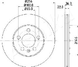 Ashika 61-00-0904 - Спирачен диск vvparts.bg