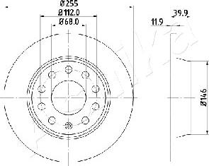 Ashika 61-00-0907 - Спирачен диск vvparts.bg