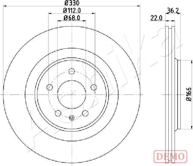 Ashika 61-00-0910C - Спирачен диск vvparts.bg