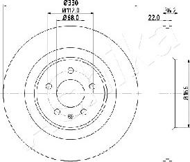 Ashika 61-00-0910 - Спирачен диск vvparts.bg