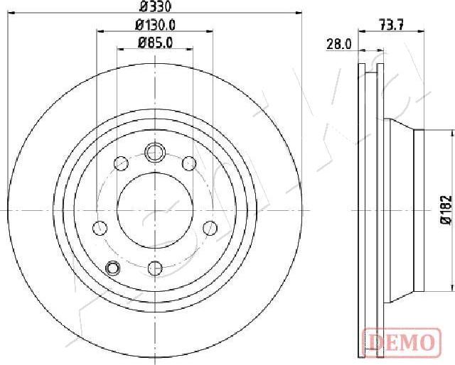 Ashika 61-00-0918C - Спирачен диск vvparts.bg