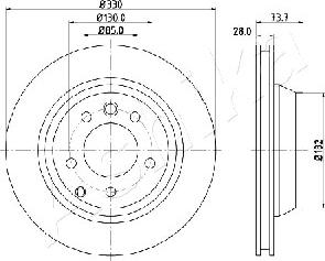 Ashika 61-00-0918 - Спирачен диск vvparts.bg