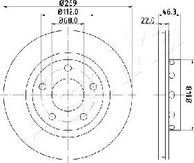 Ashika 61-00-0913 - Спирачен диск vvparts.bg