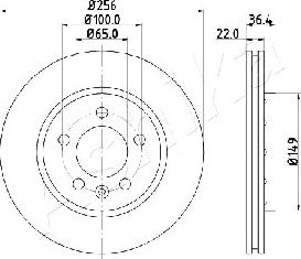 Ashika 61-00-0931 - Спирачен диск vvparts.bg