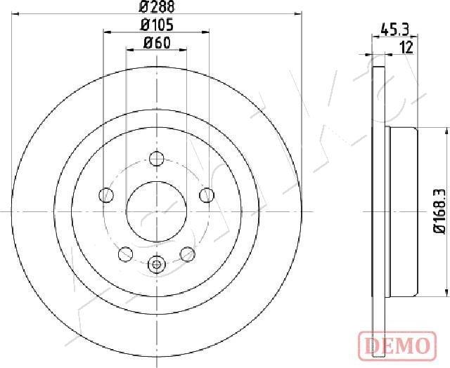 Ashika 61-00-0404C - Спирачен диск vvparts.bg