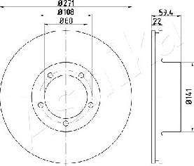 Ashika 61-00-0401 - Спирачен диск vvparts.bg