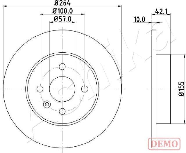 Ashika 61-00-0407C - Спирачен диск vvparts.bg