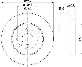 Ashika 61-00-0407 - Спирачен диск vvparts.bg