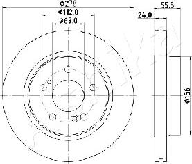 Ashika 61-00-0506 - Спирачен диск vvparts.bg