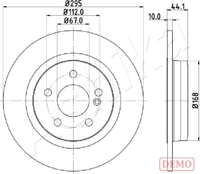 Ashika 61-00-0503C - Спирачен диск vvparts.bg