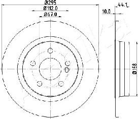 Ashika 61-00-0503 - Спирачен диск vvparts.bg