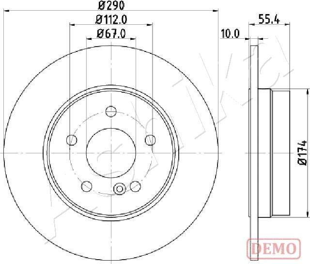 Ashika 61-00-0507C - Спирачен диск vvparts.bg