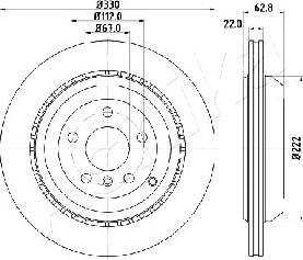 Ashika 61-00-0519 - Спирачен диск vvparts.bg