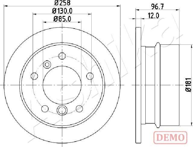 Ashika 61-00-0518C - Спирачен диск vvparts.bg