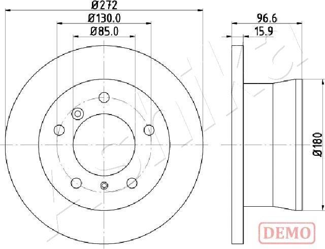 Ashika 61-00-0526C - Спирачен диск vvparts.bg