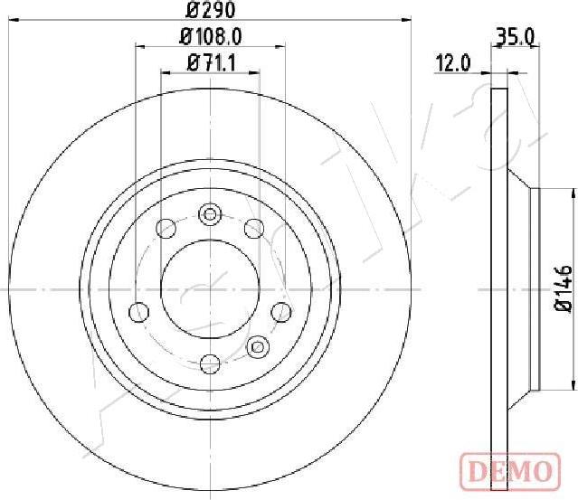 Ashika 61-00-0605C - Спирачен диск vvparts.bg