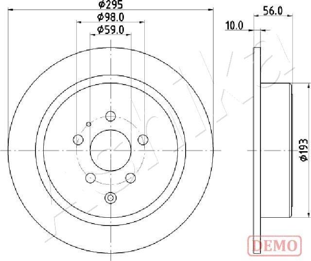 Ashika 61-00-0608C - Спирачен диск vvparts.bg